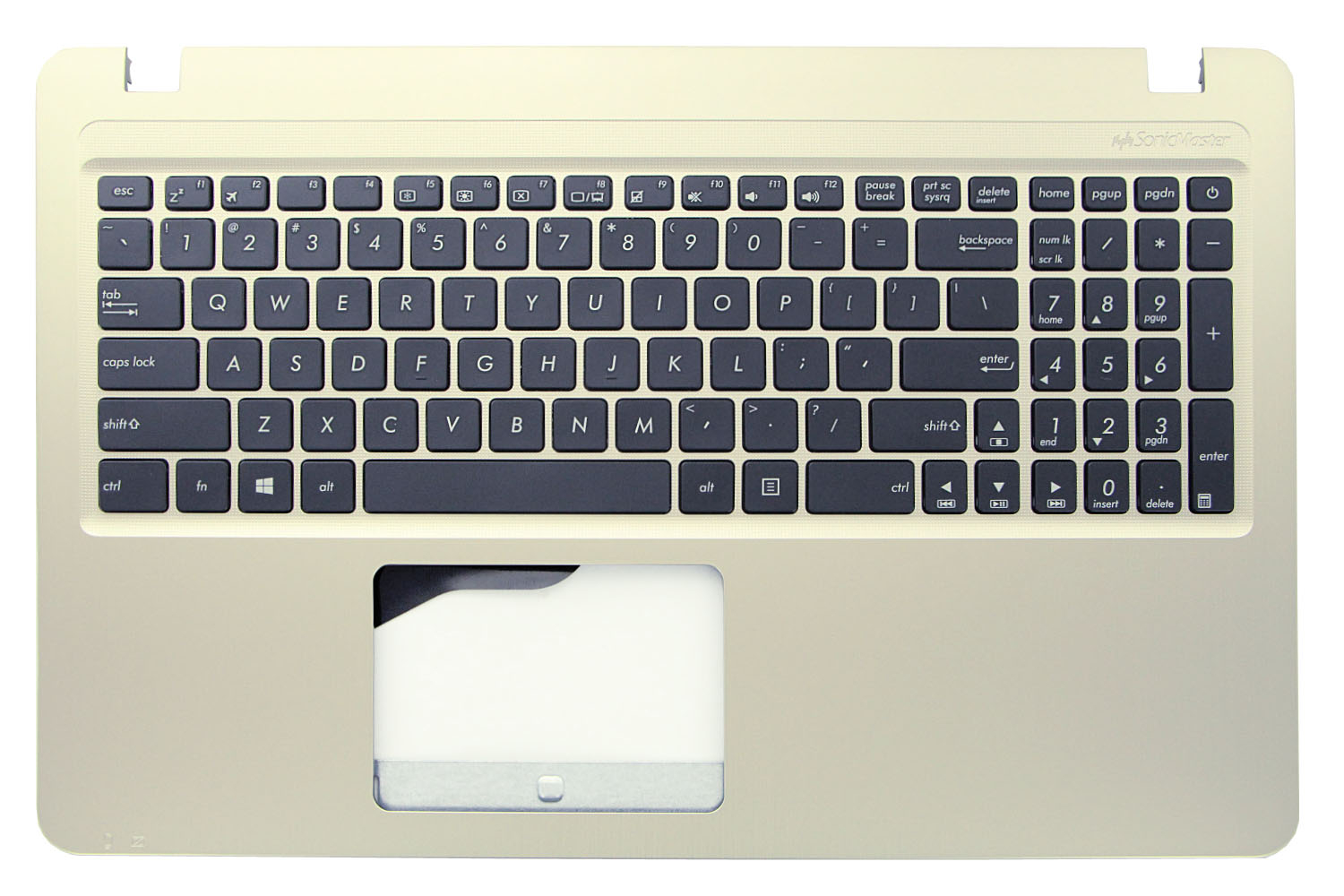 Carcasa superioara cu tastatura palmrest Laptop, Asus, X540BA, X540BP, X540LA, X540LJ, X540MA, X540MB, X540NA, X540NV, X540SA, X540SC, X540UA, X540UB, X540UV, X540YA, aurie, layout US