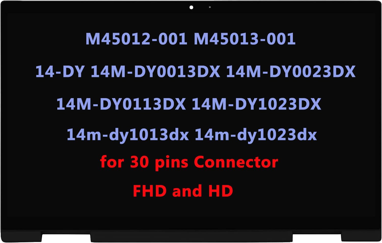 Ansamblu Display Laptop, HP, Pavilion X360 14-DY, 14T-DY, 14M-DY, TPN-W146, M45012-001, M45013-001, 14 inch, LED, FHD, IPS, Touch Screen, 30 pini