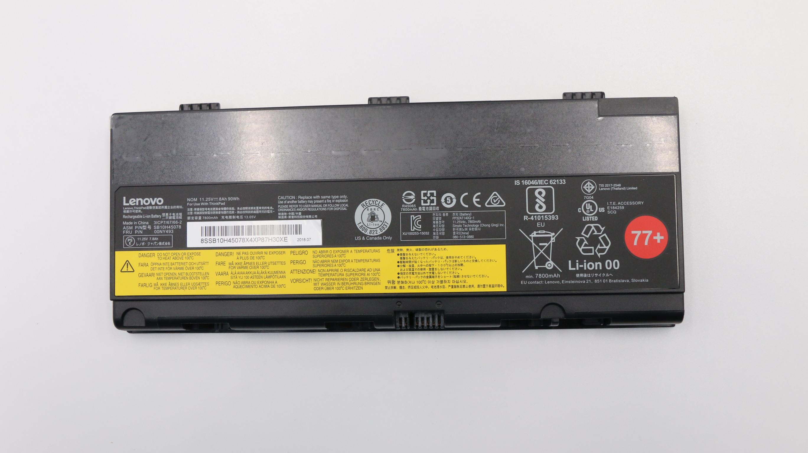 Baterie Laptop, Lenovo, ThinkPad P50 Type 20EN, 20EQ, 11.4V, 7.900mAh, 90Wh