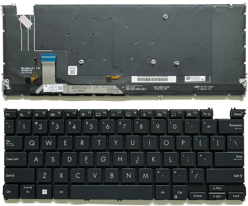 Tastatura Laptop, Asus, ZenBook S 13 UM5302, UM5302TA, UM5302LA, iluminata, neagra, layout US