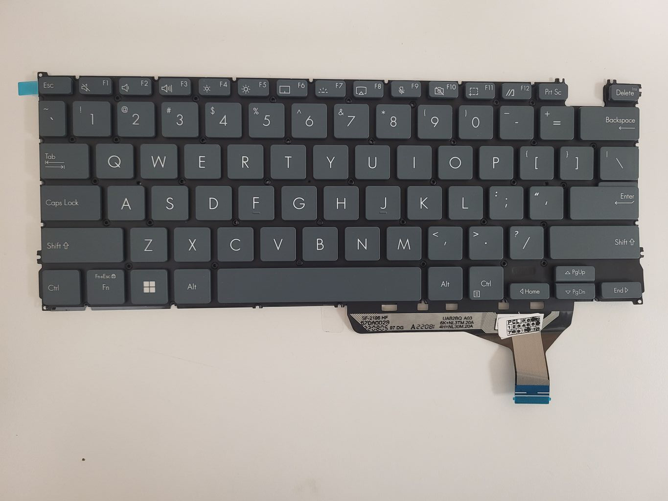 Tastatura Laptop, Asus, ZenBook S 13 UM5302, UM5302TA, UM5302LA, iluminata, Petroleum Blue, layout US
