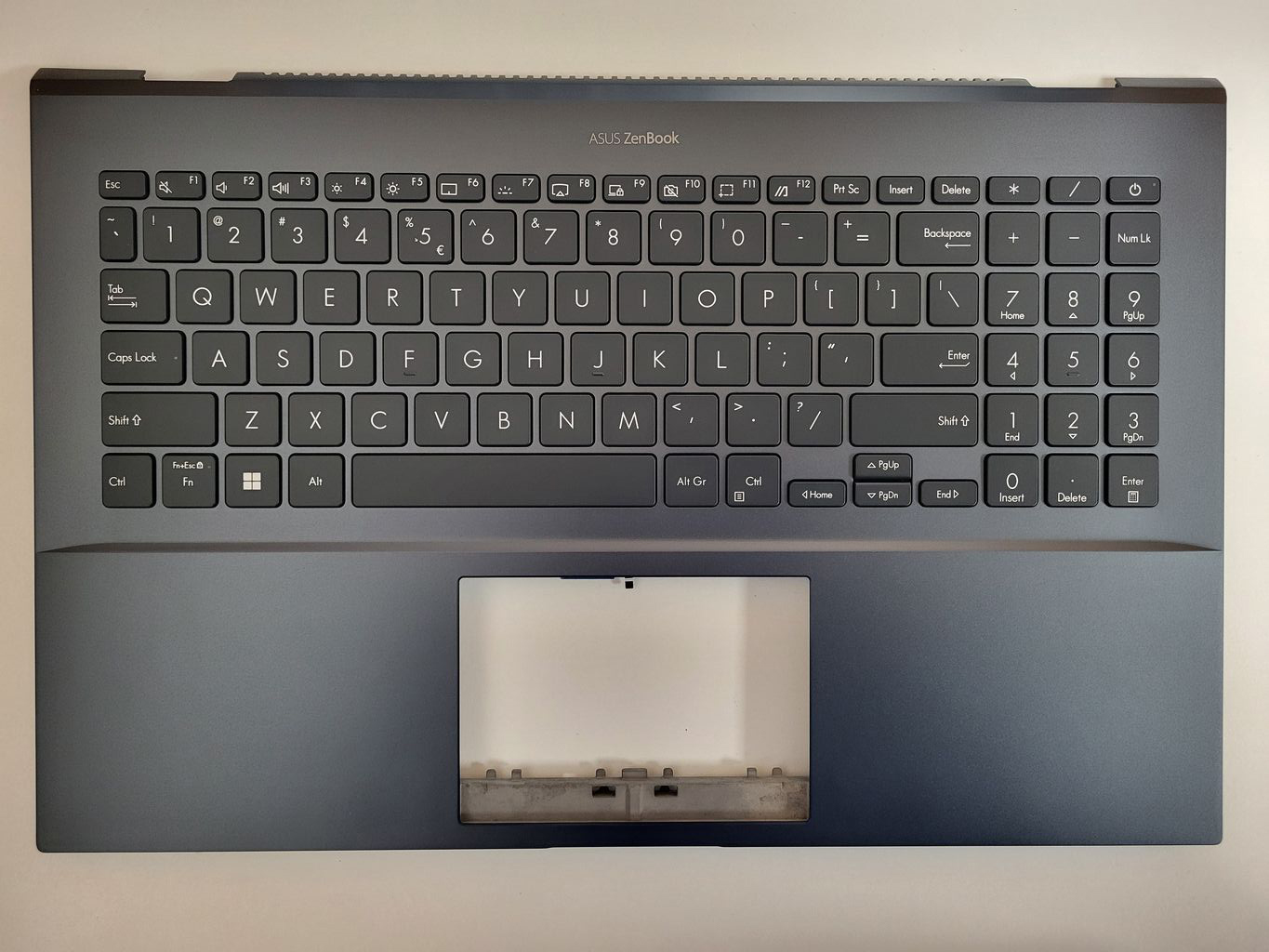 Carcasa superioara cu tastatura palmrest Laptop, Asus, ZenBook Pro 15 UX535QA, UX535QE, 90NB0V92-R30UI1, 13NB0U62AM0101, 13NB0RW1P01111-1, 33UJ7TAJN40, UX535QE-2G, iluminata, layot US