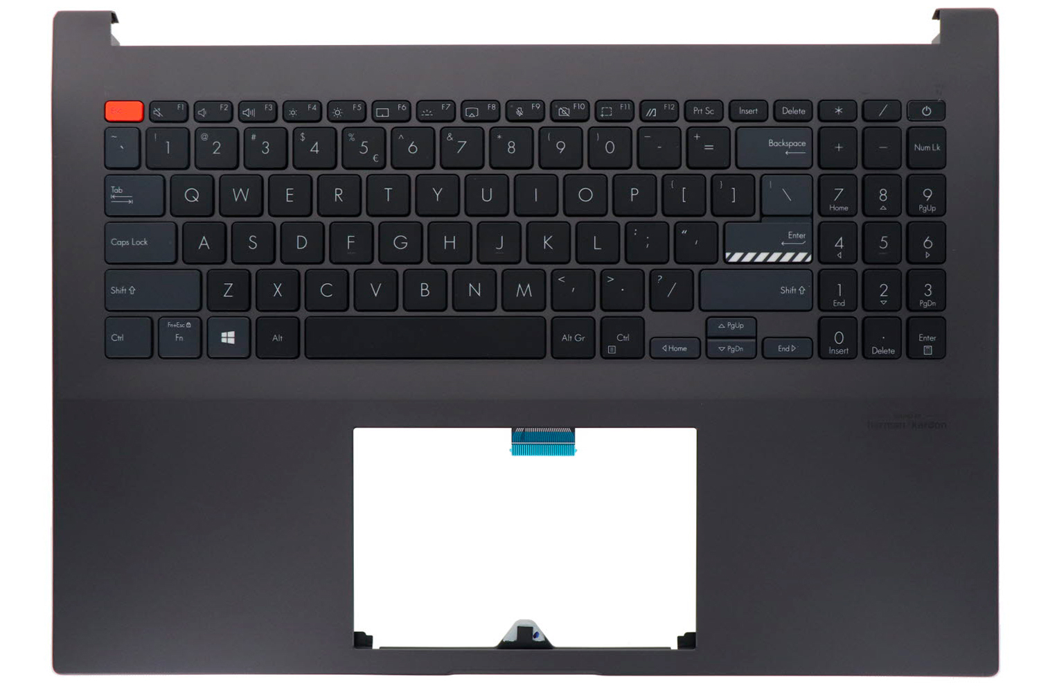 Carcasa superioara cu tastatura palmrest Laptop, Asus, VivoBook Pro 16X X7600, X7600P, X7600PC, X7600PC-9G, 90NB0UI2-R30UI0, iluminata, layout US