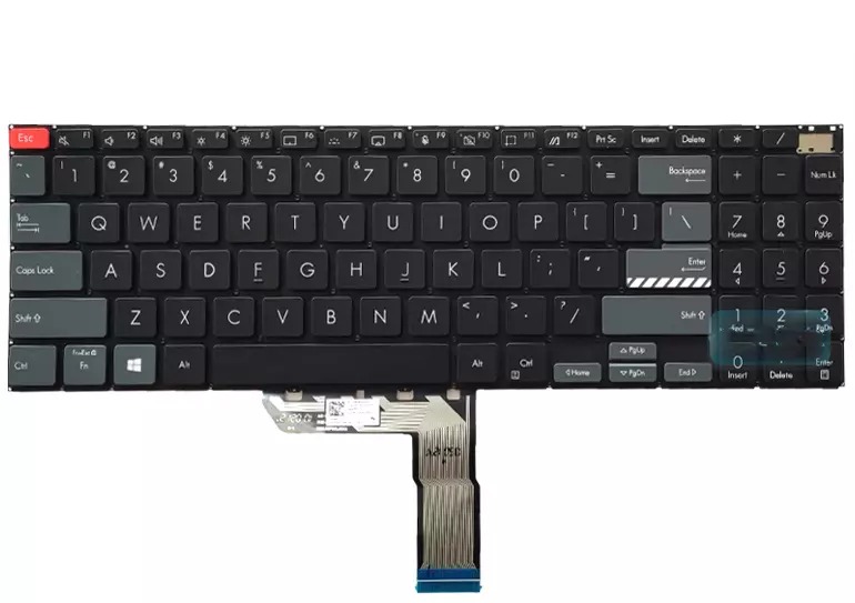 Tastatura Laptop, Asus, VivoBook Pro 16X M7600, M7600QA, M7600QC, M7600QE, M7600RE, iluminata, layout US