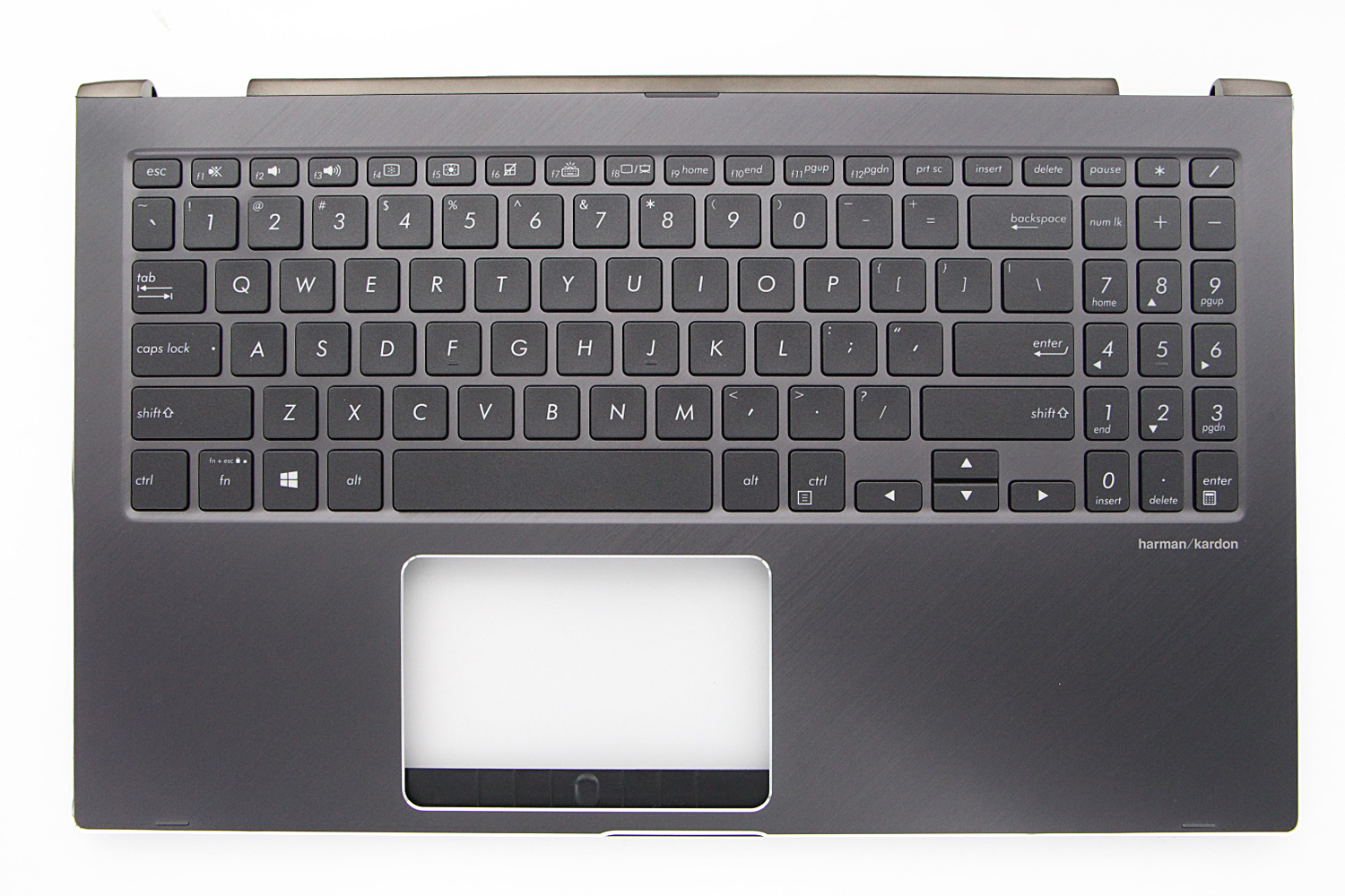 Carcasa superioara cu tastatura palmrest Laptop, Asus, ZenBook Flip 15 UX562FD, 90NB0JS1-R31US0, 90NB0JS1-R32US0, iluminata, layout US