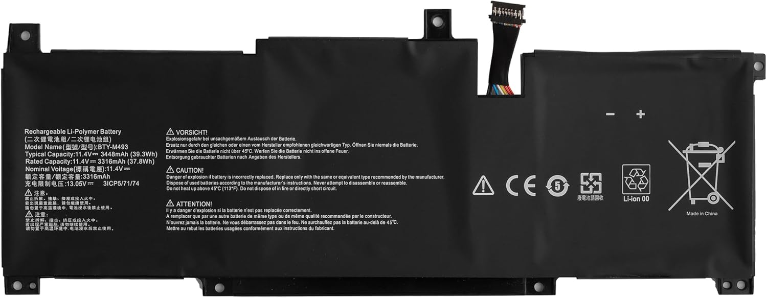 Baterie Laptop, MSI, Modern 14 B5M, MS-14DL, 3ICP5/71/74, BTY-M493, 11.4V, 3448mAh, 39.3Wh