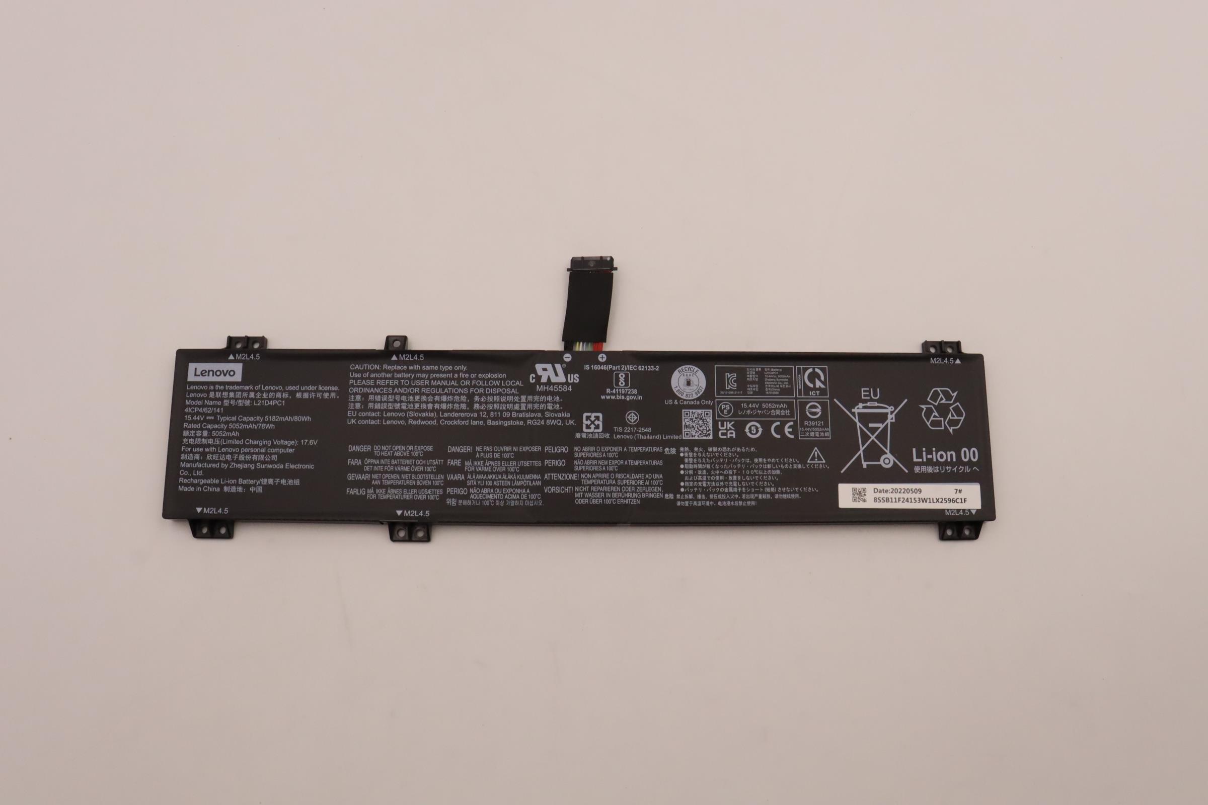 Baterie Laptop, Lenovo, Legion SB11F24153, 5B11N47511, 5B11N47436, 5B11F24161, 5B11N47420, 5B11N47460, 5B11N47509, 5B11F24147, 5B11F24148, 5B11F24152, L21M4PC3, L21C4PC1, L21B4PC0, 15.44V, 5182mAh, 80Wh