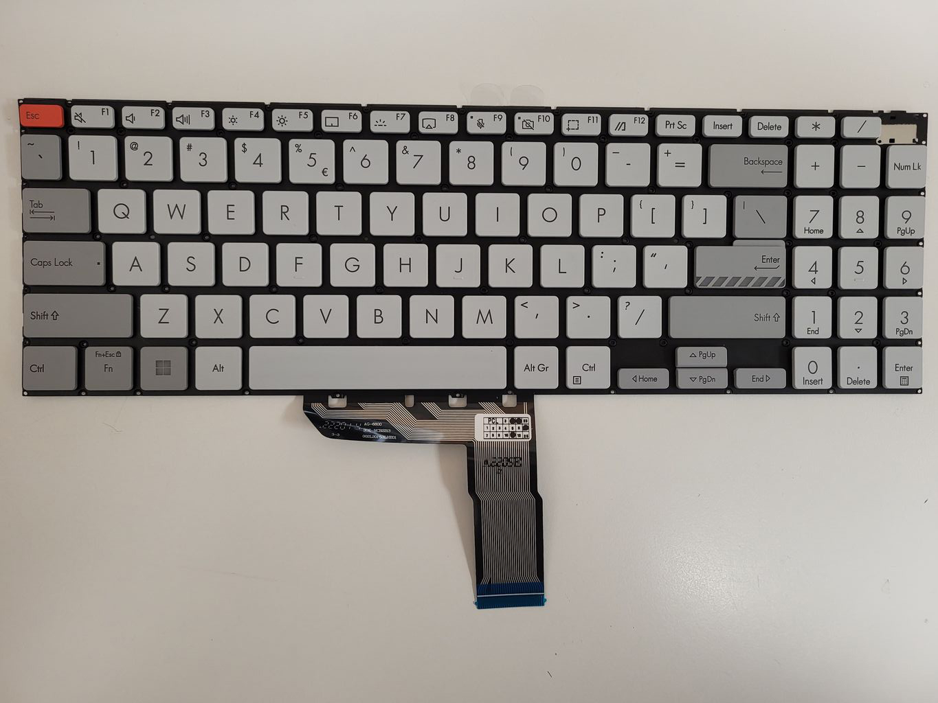 Tastatura Laptop, Asus, VivoBook Pro 16X M7600, M7600QA, M7600QC, M7600QE, M7600RE, gri, layout US