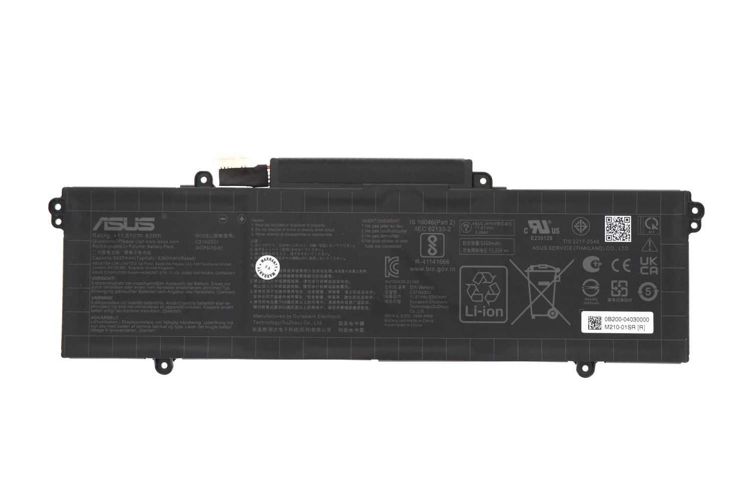 Baterie Laptop, Asus, ZenBook 14X UX5400E, UX5400EA, UX5400EB, UX5400EG, UX5400Z, UX5400ZB, UX5400ZF, 0B200-040300000, 3ICP6/70/81, C31N2021, 11.61V, 5260mAh,  63Wh