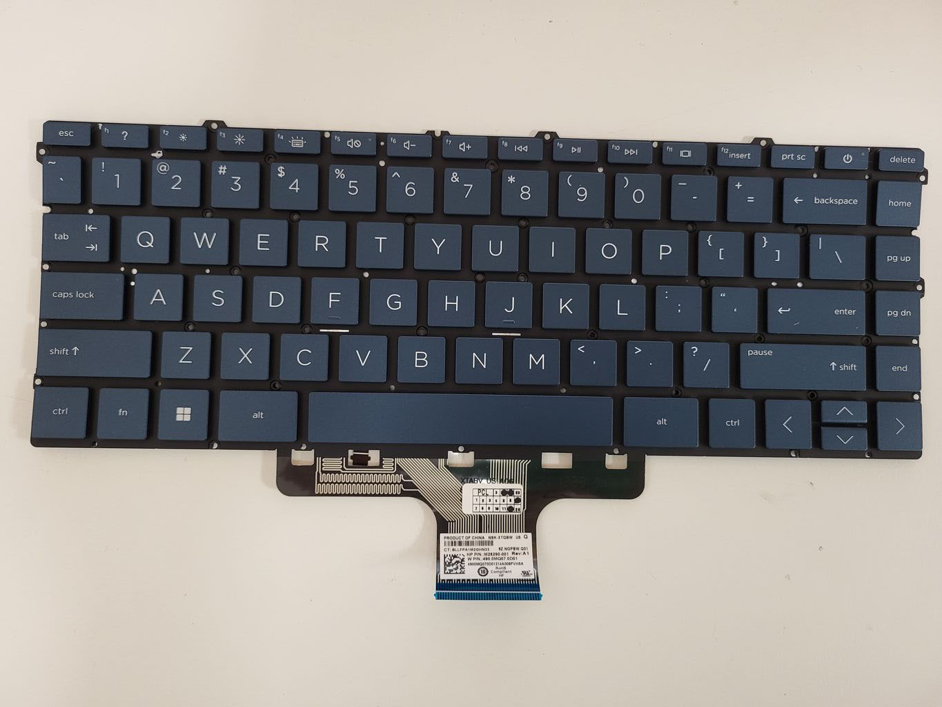 Tastatura Laptop, HP, Pavilion 13-BB, 13T-BB, 13Z-BE, iluminata, albastra, layout US