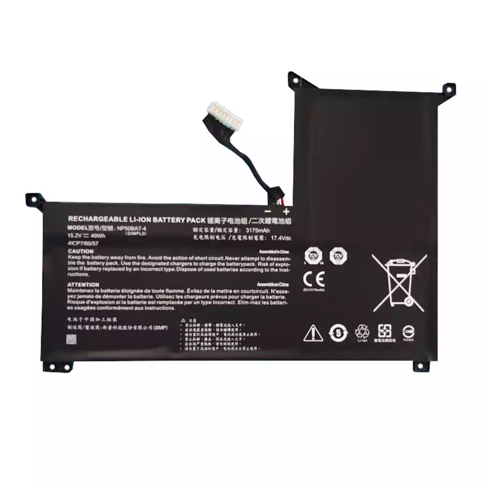 Baterie Laptop, Clevo NP50DE NP50BAT-4, 15.2V, 3175mAh, 49Wh