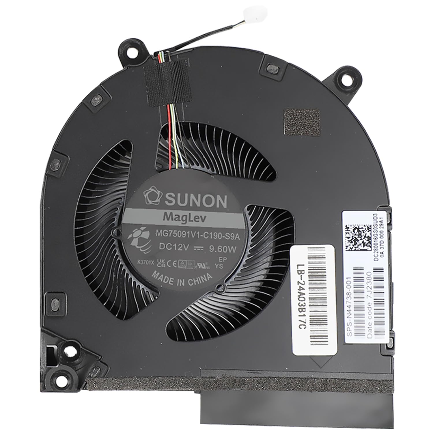 Cooler procesor Laptop Gaming, HP,Omen 16Z-X, N48065-001, MG75091V1-C190-S9A, DC280016GS0SUO3, 12V, 9.60W, CPU