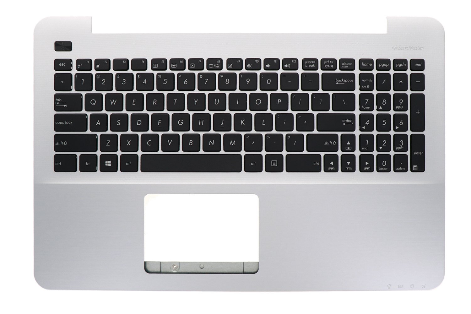 Carcasa superioara cu tastatura palmrest Laptop, Asus, 90NB0622-R31US0, 13NB0622AP0312, 13N0-R7A0A13, varianta plastic, argintie, layout US