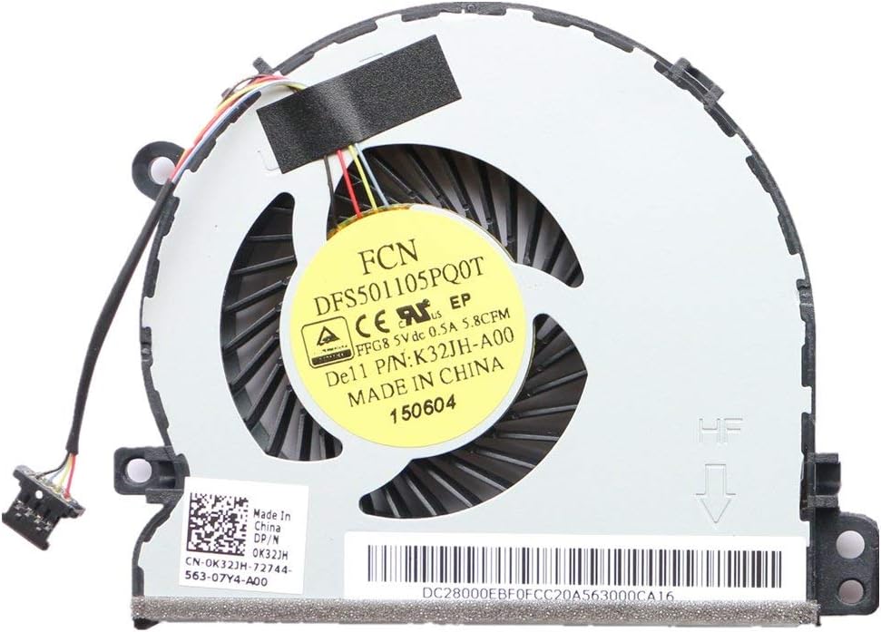 Cooler Laptop, Dell, Latitude 3450, 3550, (an 2014), 0K32JH, K32JH, DC28000EBS0, DFS501105PQ0T, 5V, 0.5A