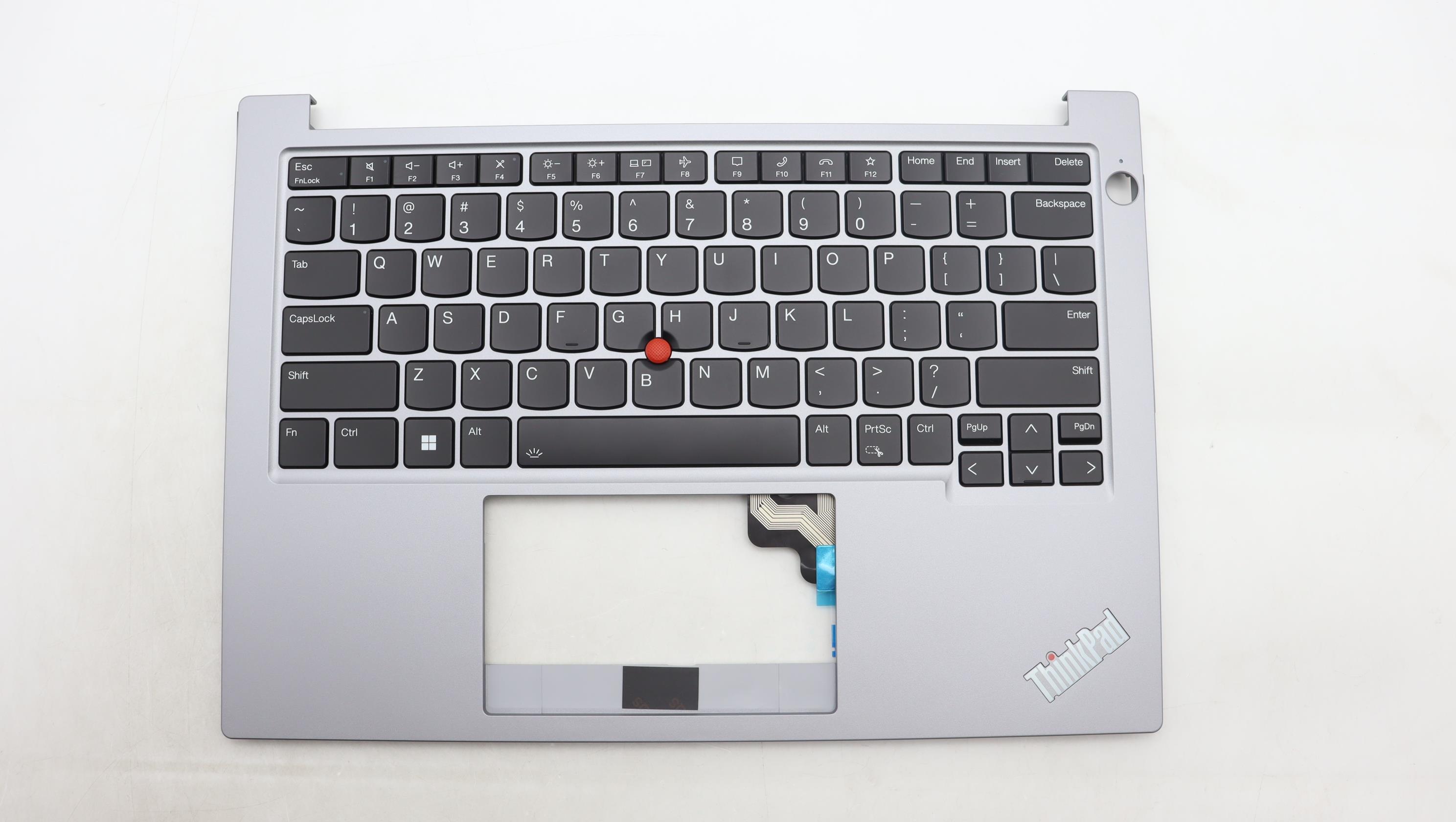 Carcasa superioara cu tastatura palmrest Laptop, Lenovo, 5M11L92650, 5M11L92651, 5M11L92652, 5M11L92653, 5M11Q26669, 5M11Q26670, 5M11Q26671, 5M11Q26672, AM2Y8000100, iluminata, Artic Grey, layout US