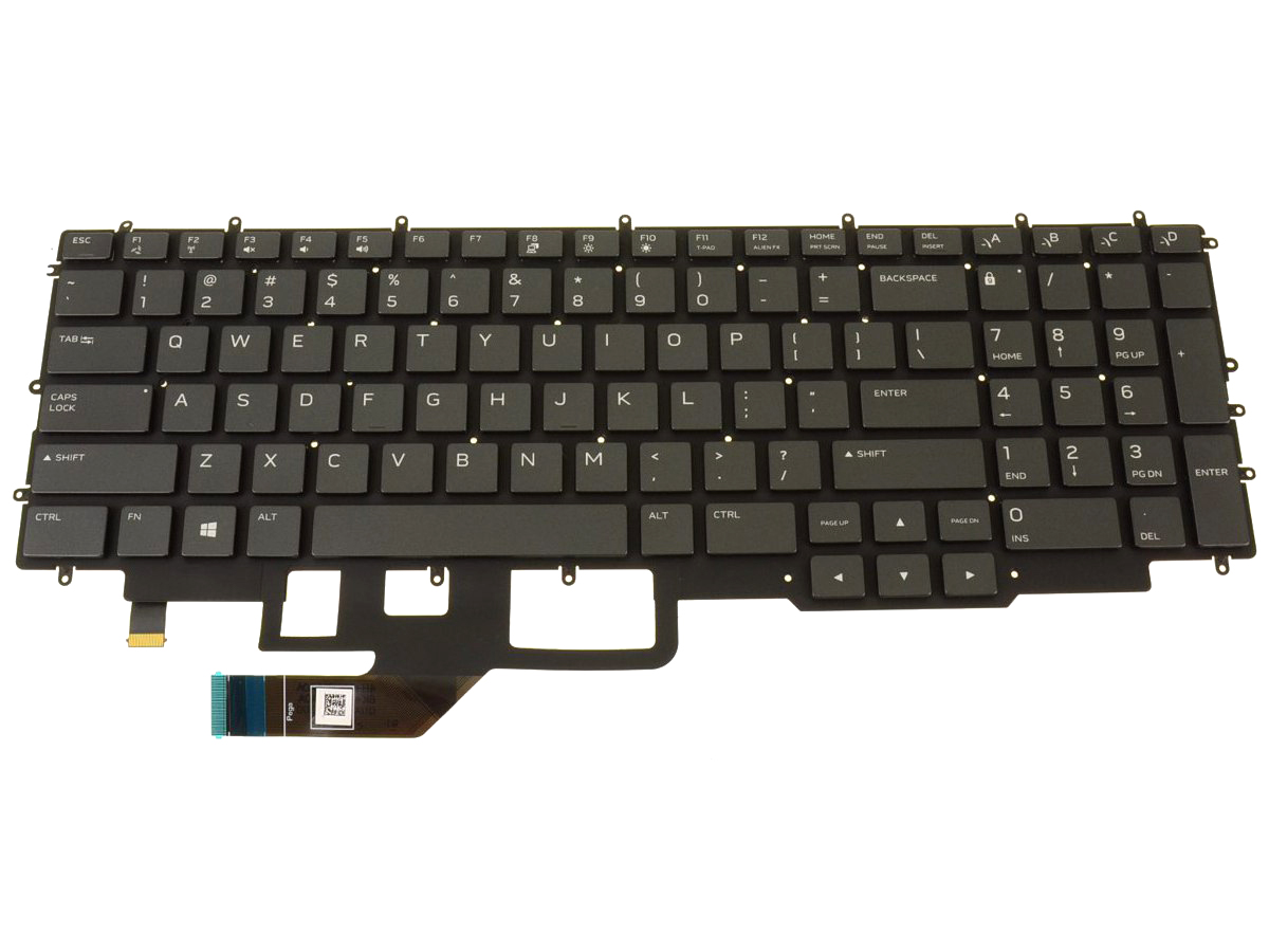 Tastatura Laptop, Dell, Alienware m17 R3, 29CVF, 029CVF, iluminata RGB, gri, layout US