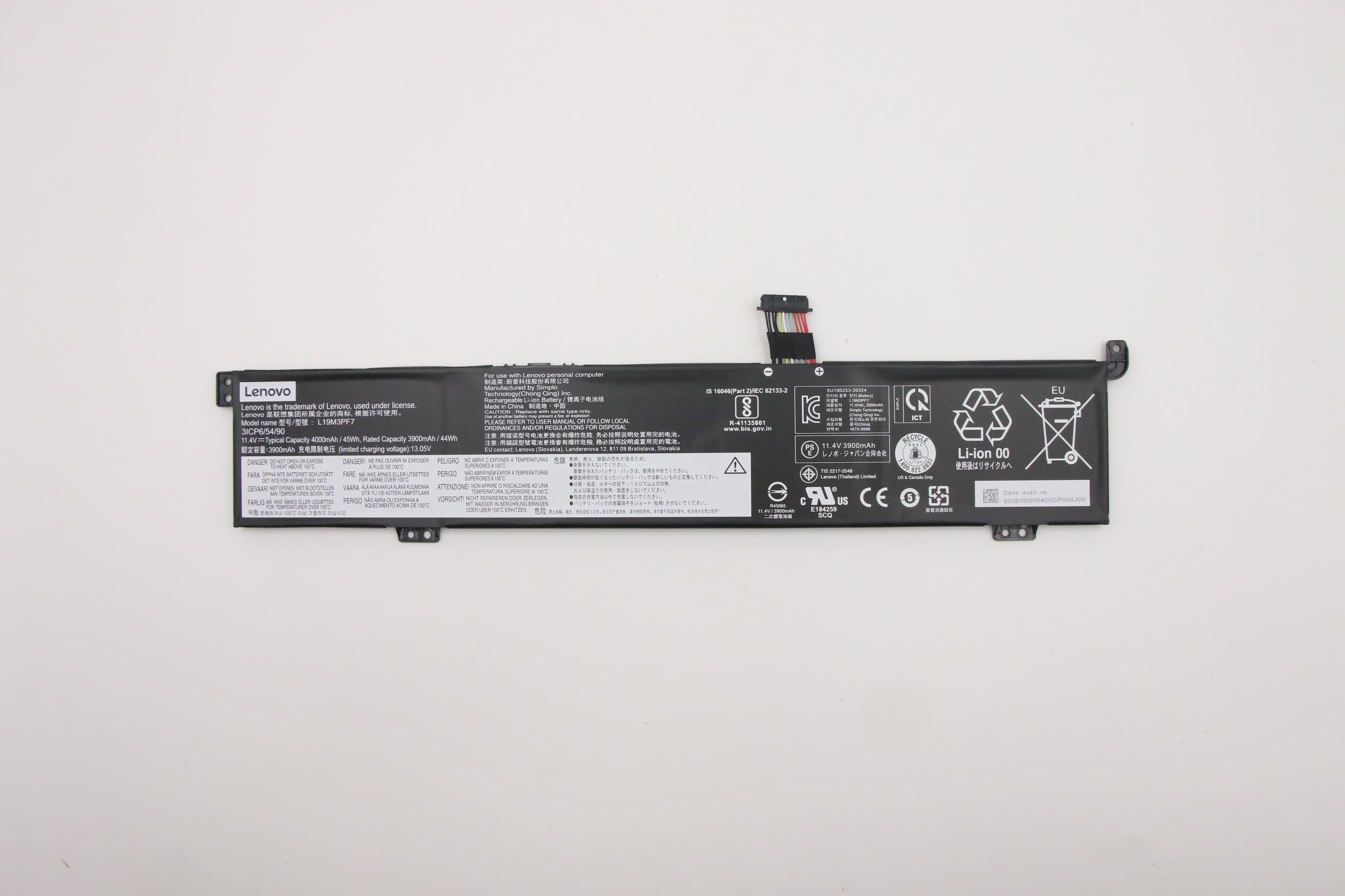 Baterie Laptop, Lenovo, ThinkBook 15P G2 ITH Type 21B1, 3ICP6/54/90, L19M3PF7, 11.45V, 4000mAh, 45Wh
