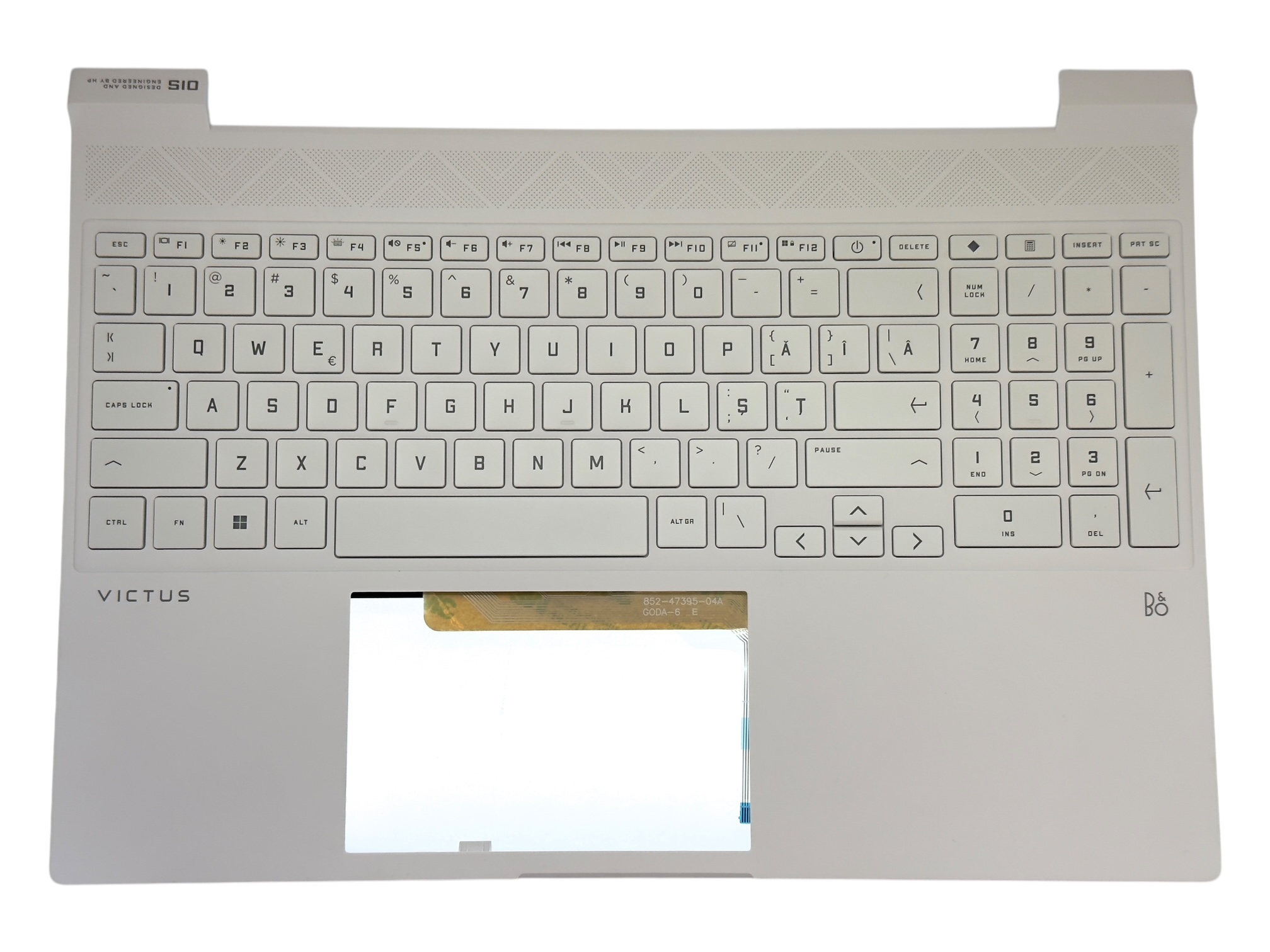 Carcasa superioara cu tastatura palmrest Laptop Gaming, HP, Victus 15-FA, 15-FB, 15Z-FB, N13297-001, N13297-B31, N13297-271, iluminata, alba, layout US