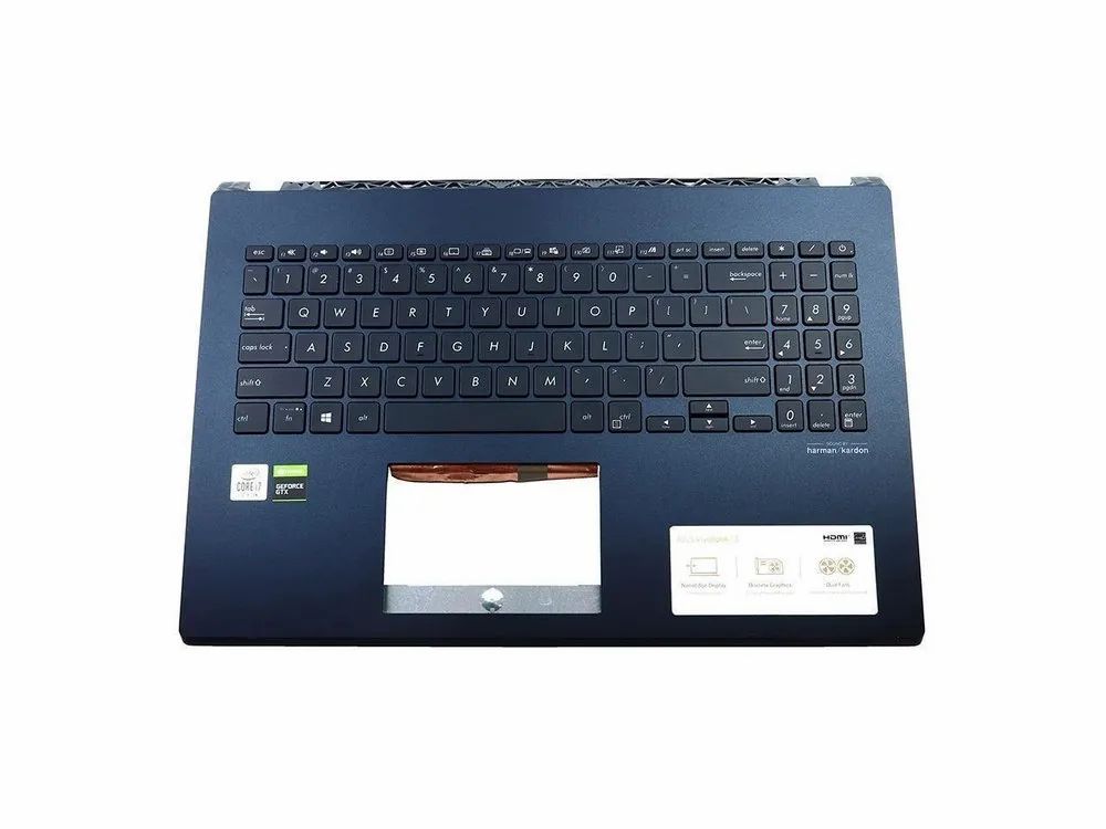 Carcasa superioara cu tastatura palmrest Laptop, Asus, VivoBook 15 F571, F571GT, F571GD, F571LH, F571LI, 90NB0NL1-R31US0, EAXKT00301A, iluminata, layout US