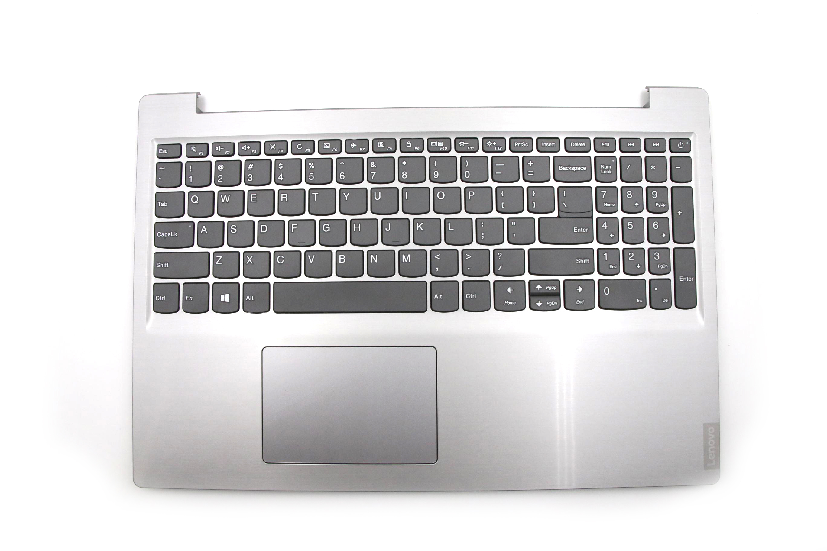 Carcasa superioara cu tastatura palmrest Laptop, Lenovo, IdeaPad S145-15IKB Type 81VD, 81XM, 5CB0S16761, FS540, AP1A4000610, AM1A4000700, argintie, layout US