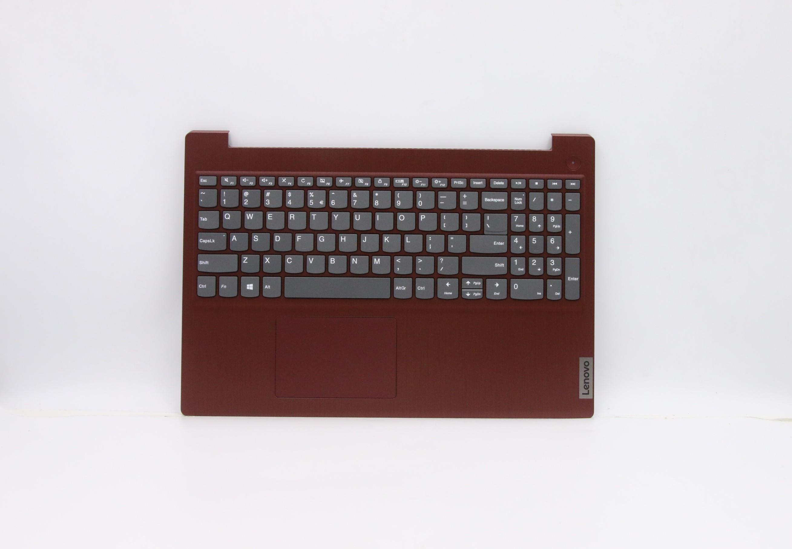 Carcasa superioara cu tastatura palmrest Laptop, Lenovo, V15 G1 IML Type 82NB, 5CB0X57620, AM1JV000300, AP1JV000650, Coral Red, layout US