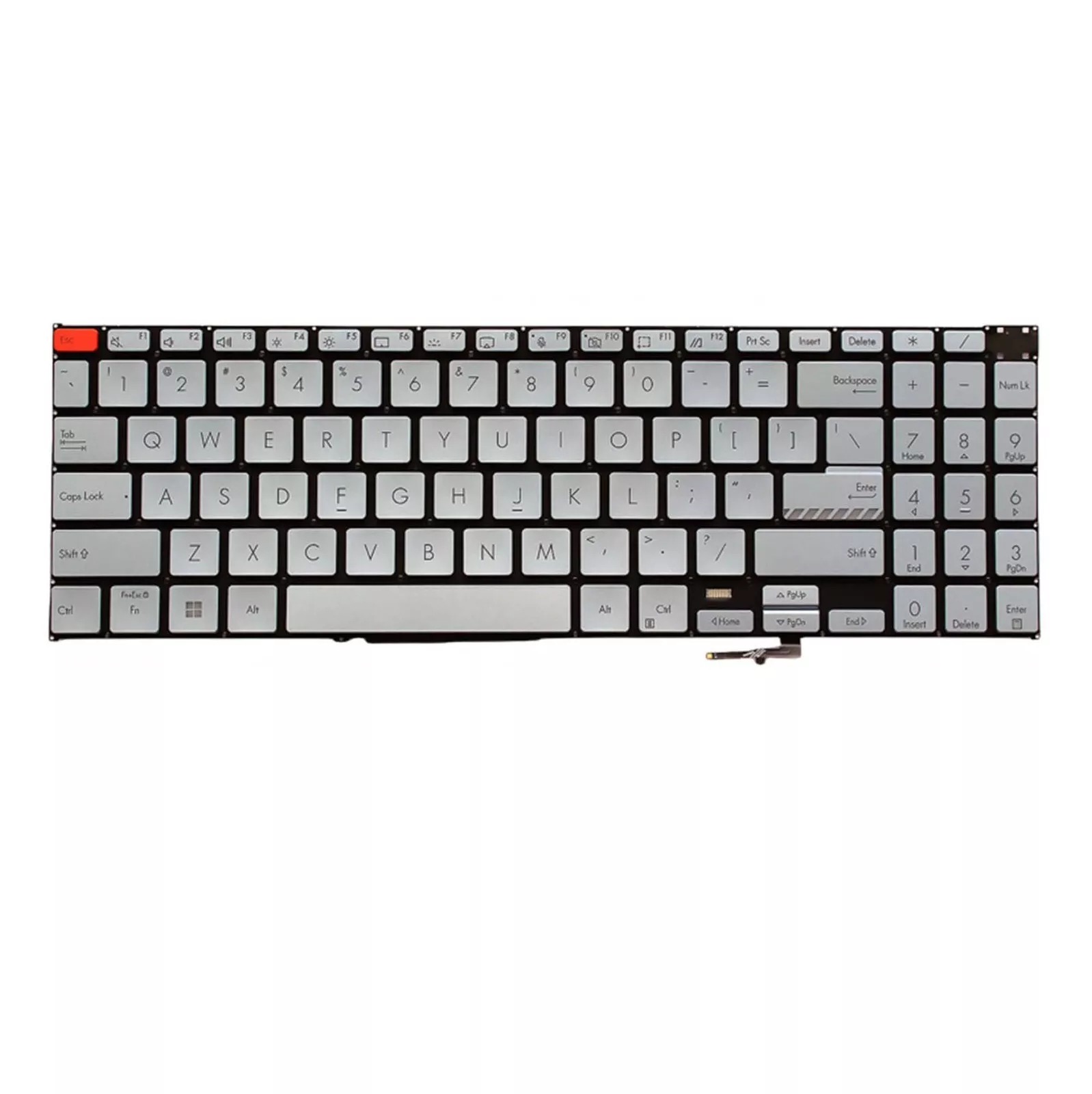 Tastatura Laptop, Asus, VivoBook S 15 K3502, K3502ZA, iluminata, argintie, layout US