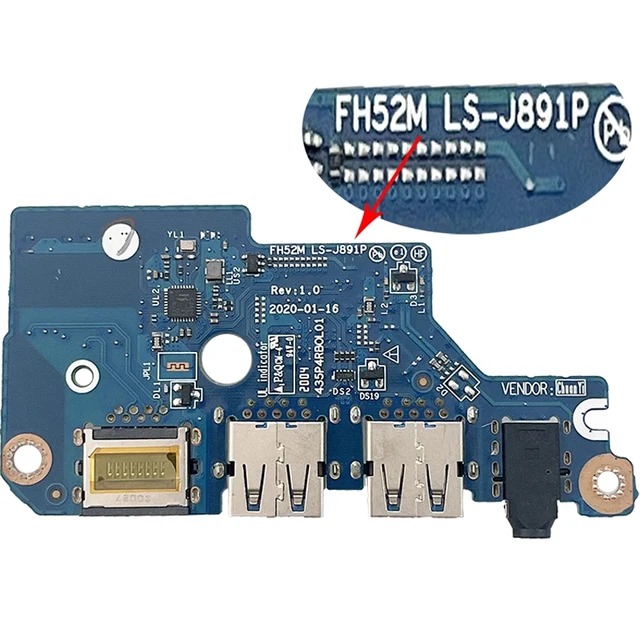 Modul usb si audio Laptop Gaming, Acer, Nitro 5 AN515-45, AN515-55, AN515-56, AN515-57, 55.QB9N2.001, FH52M, LS-J891P