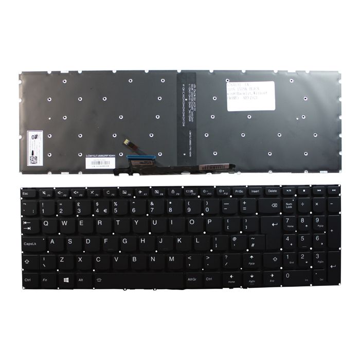 Tastatura Laptop, Lenovo, IdeaPad 310S-15ISK Type 80UV, iluminata, neagra, layout UK