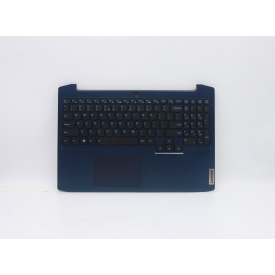 Carcasa superioara cu tastatura palmrest Laptop Gaming, Lenovo, IdeaPad 3-15IMH05 Type 81Y4, 82CG, Chameleon Blue, 5CB0Z37656, AP1VT000110, AM1VT000100, iluminata, layout US
