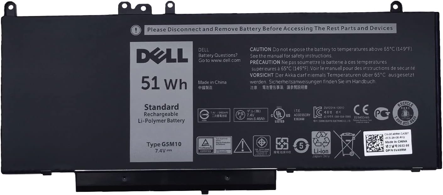 Baterie Laptop, Dell, Latitude 12 E5250, G5M10, 0G5M10, 7.4V, 6860mAh, 51Wh