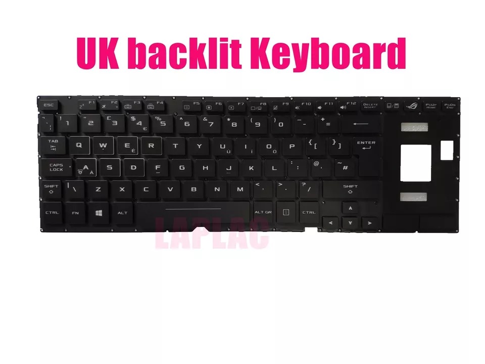 Tastatura Laptop Gaming, Asus, Rog Zephyrus GX501V, GX501VI, GX501VIK, GX501VS, GX501VSK, GX501GI, iluminata RGB, layout UK