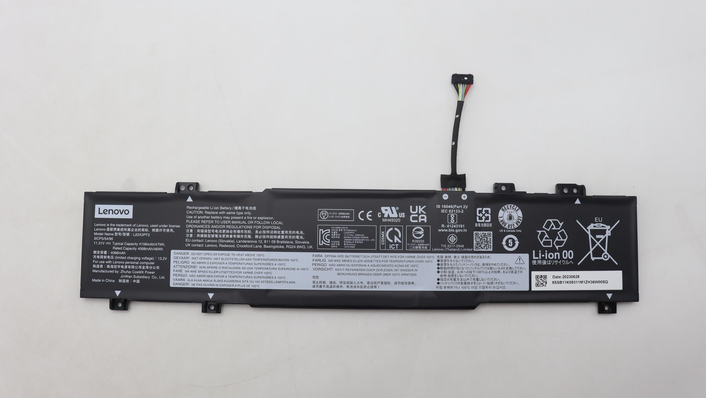 Baterie Laptop, Lenovo, L22X3PF2, L22M3PF2, L22B3PF2, L23D3PF0, 3ICP5/54/90, 11.31V, 4068mAh, 47Wh
