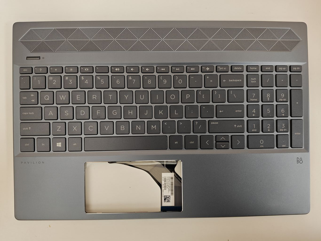 Carcasa superioara cu tastatura palmrest Laptop, HP, Pavilion 15-CS, 15T-CS, 15-CW, EBG7B015010-1, albastra, layout US