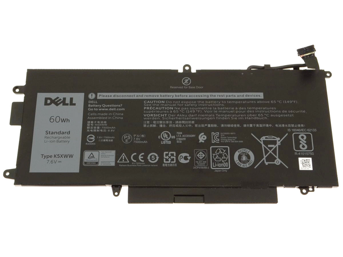 Baterie Laptop 2-in-1, Dell, Latitude 5289, K5XWW, 7.6V, 7500mAh, 60Wh