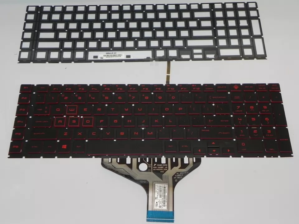 Tastatura Laptop, HP, Omen 5 Plus 17-CB, TPN-C144, iluminata, rosie, layout US
