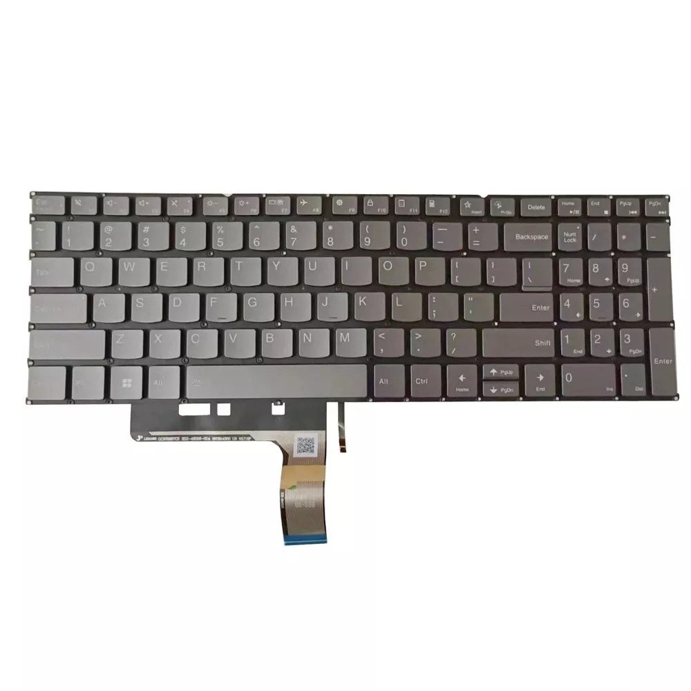Tastatura Laptop, Lenovo, Yoga Pro 9 16IRP8 Type 83BY, iluminata, Luna Grey, layout US