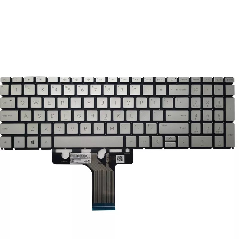 Tastatura Laptop, HP, Pavilion X360 15-ER, 15T-ER, iluminata, argintie, layout US