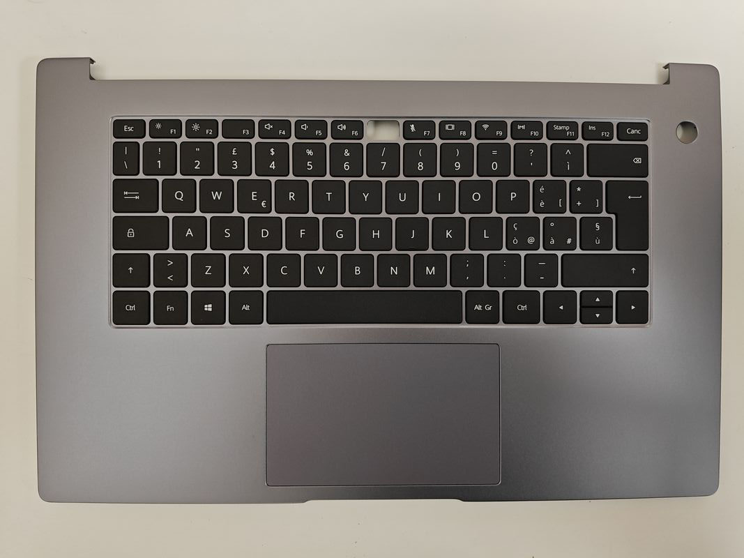 Carcasa superioara cu tastatura palmrest Laptop, Huawei, D15 BoB-WAE9P, BoB-WAH9, BoB-WAH9P, BoH-WAQ9L, BOH-WAQ9R, BOH-WAQ9RP, gri, layout IT (italiana)