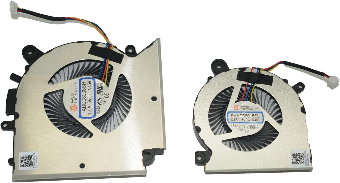 Set coolere Laptop Gaming, MSI, Katana GF76, 11UE, 11UCK, 11UD, 12UE, 12UD, 12UG, 12UGSO, 12UGSOK, PABD08008SH, N459, 5V, 1A, PAAD06015SL, N460, 5V, 0.55A