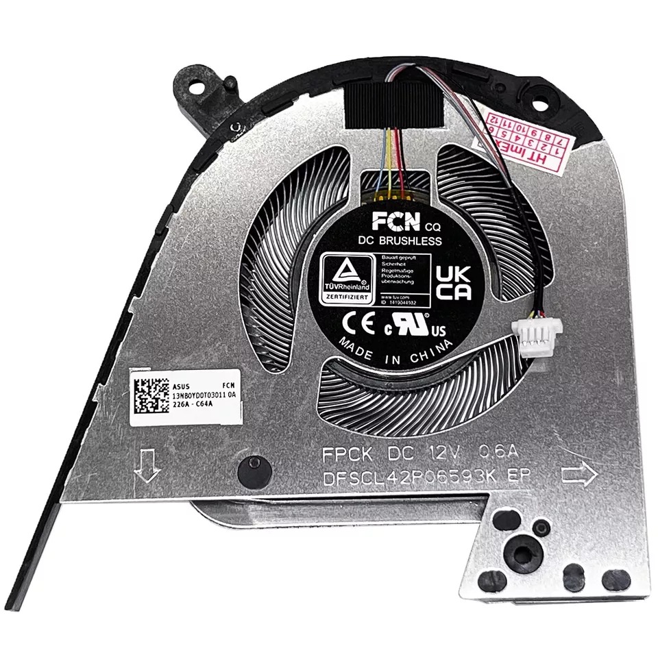 Cooler placa video Laptop, Asus, VivoBook Pro 15X OLED K6501Z, K6501ZM, 13NB0YD0T03011, DFSCL42P06593K FPCK, 12V, 0.6A, GPU