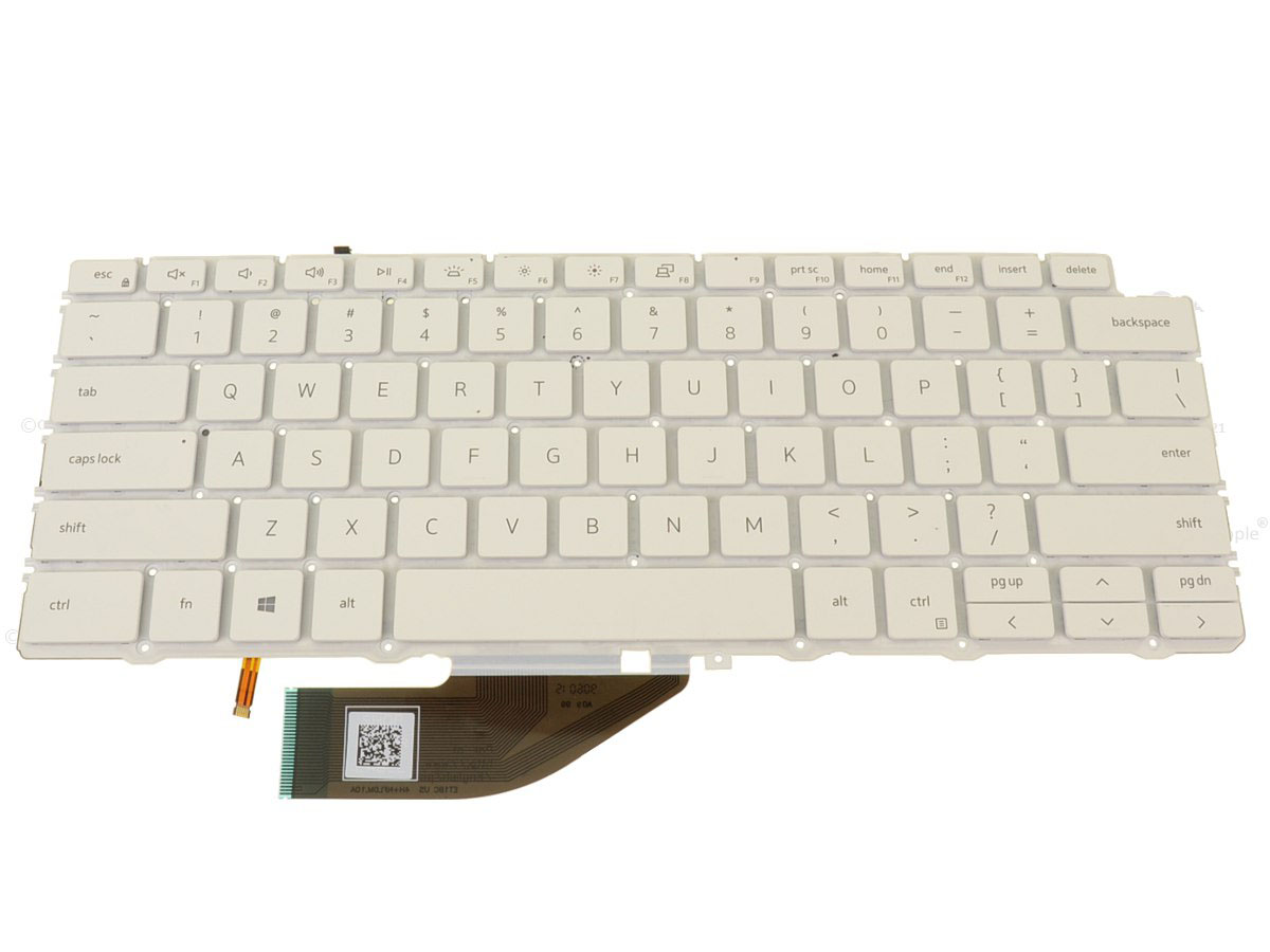 Tastatura Laptop 2-in-1, Dell, XPS 13 9310, 0XD3H3, iluminata, alba, layout US