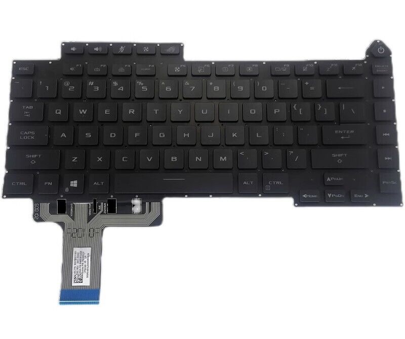 Tastatura Laptop Gaming, Asus, ROG Strix Scar 15 G533Z, G533ZM, G533ZS, G533ZW, G533ZX, iluminata, conector RGB 20 pini, neagra, layout US