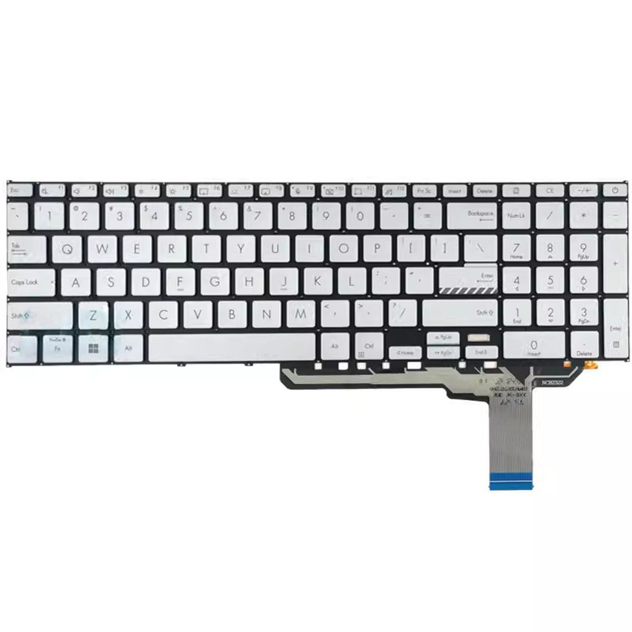 Tastatura Laptop, Asus, VivoBook 17 X1703Z, X1703ZA, iluminata, argintie, layout US