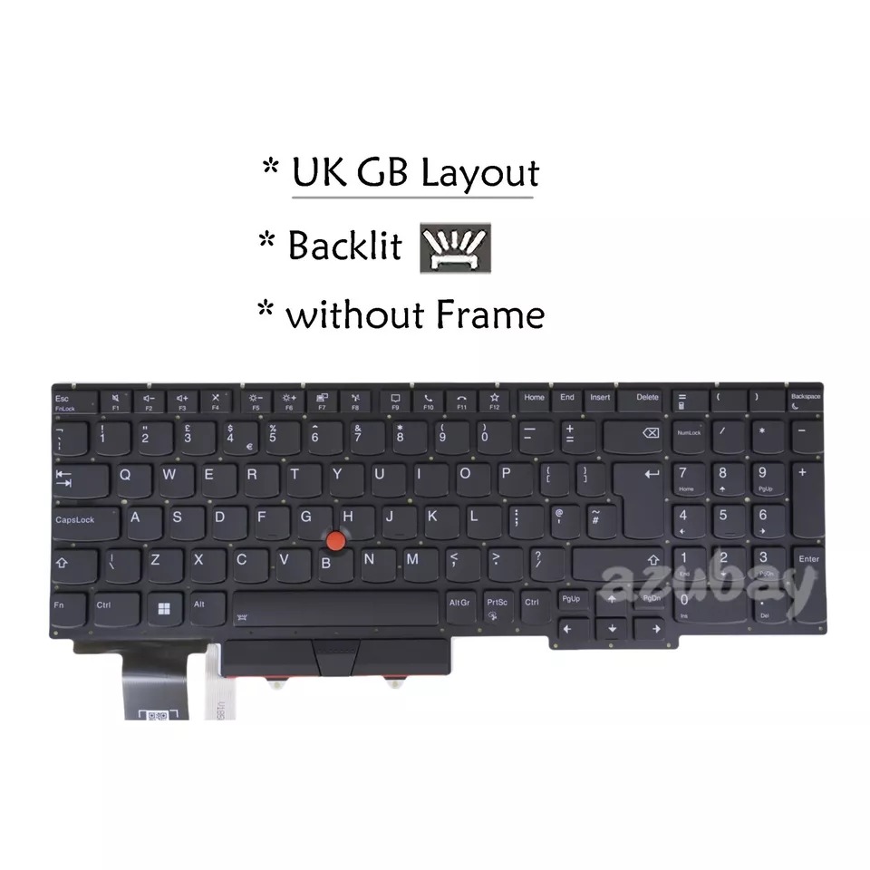 Tastatura Laptop, Lenovo, Thinkpad E15 Gen 1 Type 20RD, 20RE, iluminata, layout UK