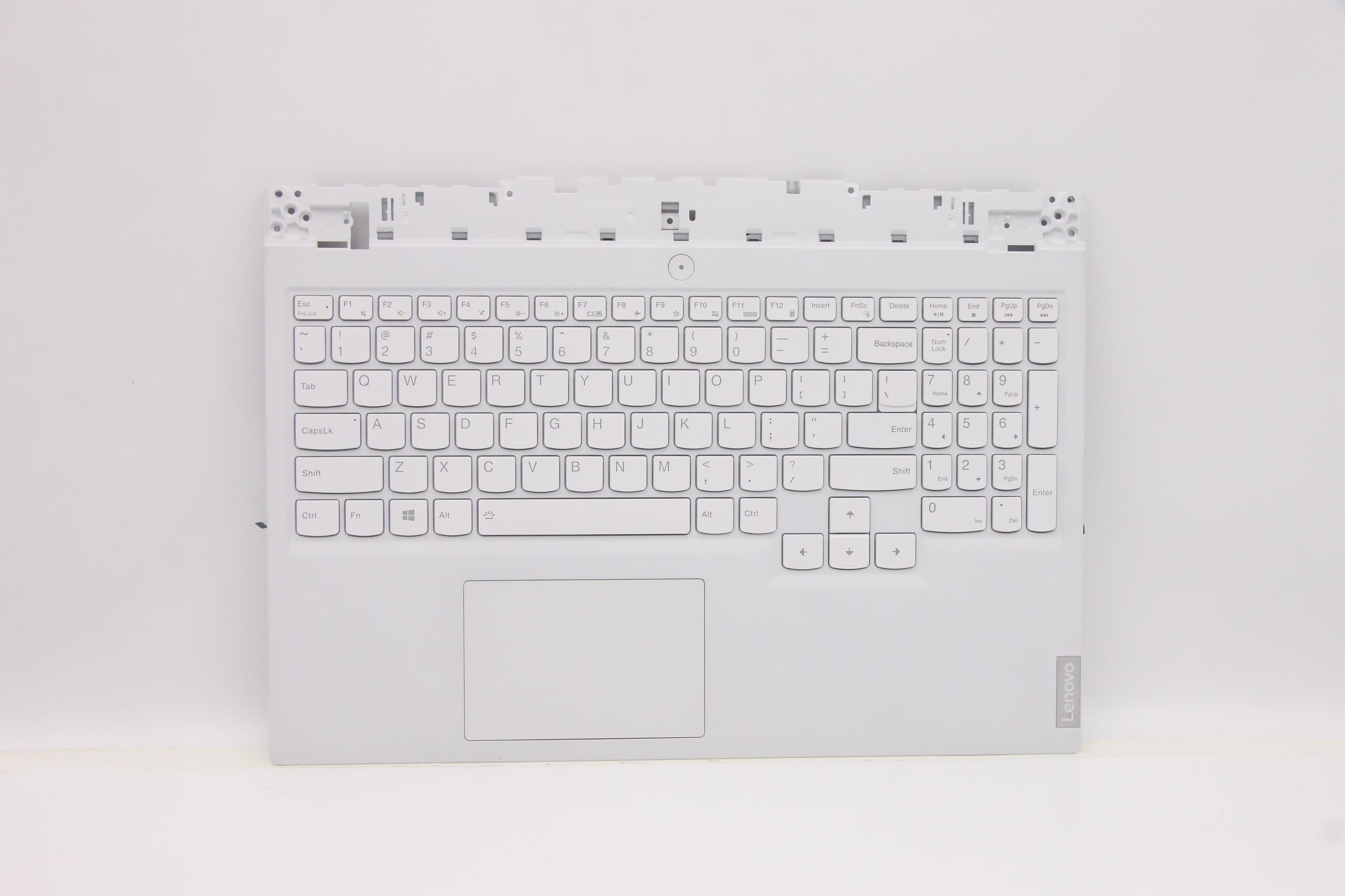 Carcasa superioara cu tastatura palmrest Laptop, Lenovo, Legion 5-15ACH6A Type 82NW, 5CB1D12364, AP1ZT000340, iluminata, alba, layout US