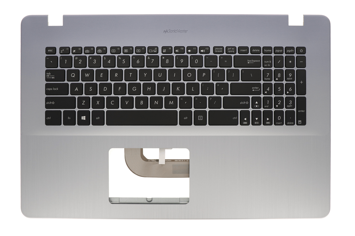 Carcasa superioara cu tastatura palmrest Laptop, Asus, VivoBook 17 R702B, R702BA, R702M, R702MA, R702MB, R702N, R702NA, R702NC, X705QA-1B, 90NB0MN2-R31US1, 13N1-2FA0211, iluminata, layout US