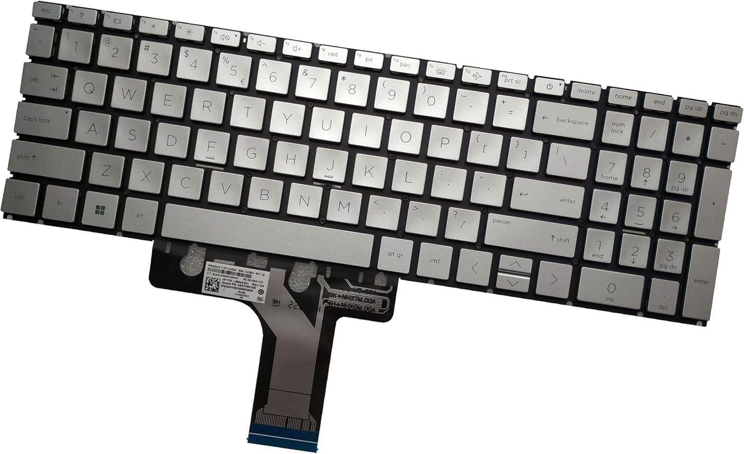 Tastatura Laptop, HP, ProBook 470 G10, iluminata, argintie, layout US