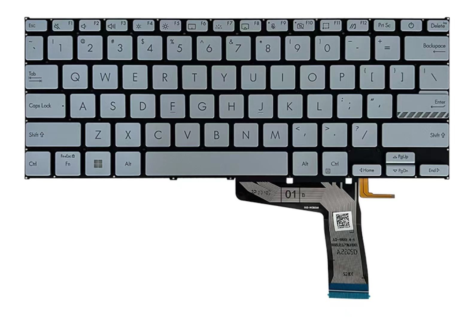 Tastatura Laptop, Asus, VivoBook 14X X1403, X1403V, X1403VA, X1403Z, X1403ZA, iluminata, albastru deschis, layout US