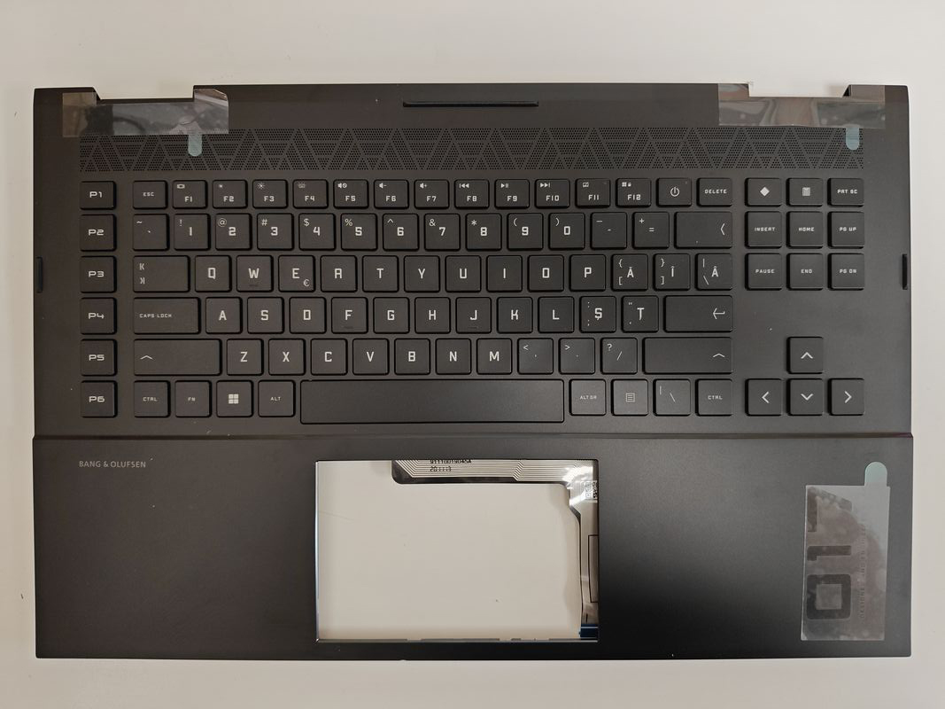 Carcasa superioara cu tastatura palmrest Laptop, HP, Omen 17-CM, 17T-CM, N16779-001, N16779-031, N16779-271, N16779-B31, KEQ46G3LTATP00, iluminata, RGB, layout US (RO)