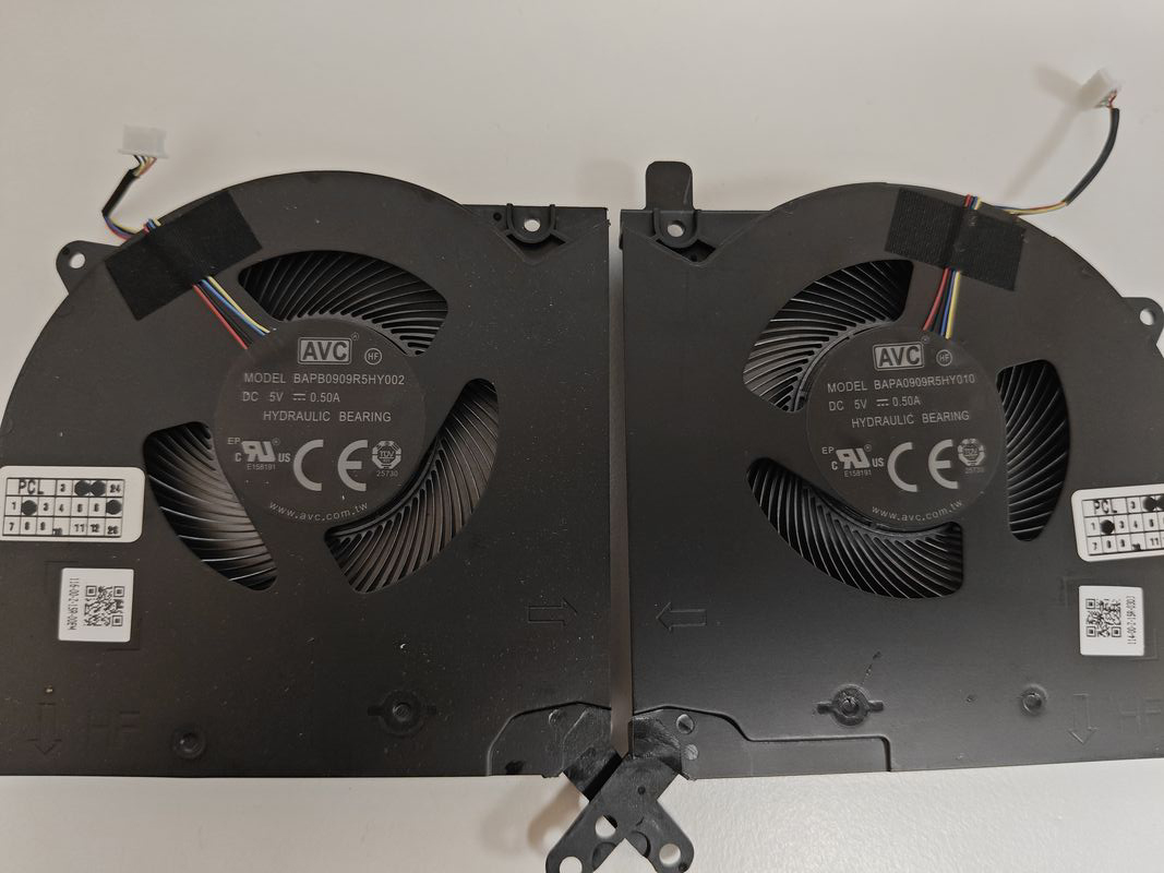 Set coolere Laptop, Lenovo, Legion 5 Pro-16ACH6 Type 82JS, 5H40S20356, BAPB0909R5HY002, BAPA0909R5HY010, 5V, 0.50A